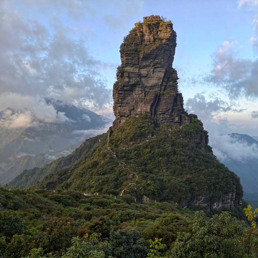Sandstone pillars known as the Avatar Mountains in Zhangjiajie National Forest Park